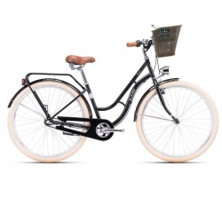 mestský bicykel CTM Fiore 28", čierny, 3 rýchl.