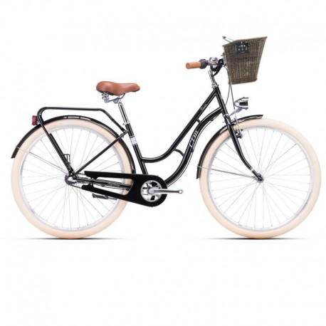 mestský bicykel CTM Fiore 28", čierny, 3 rýchl.