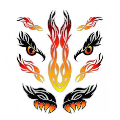 samolepka na bicykel-rámový polep Tribal Eyes