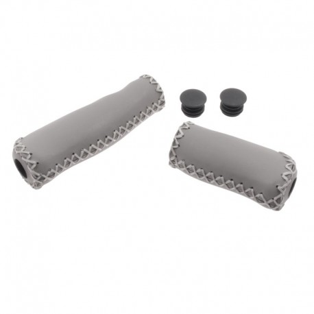 rukoväte Leatherette Ergo šedé, koženka, 135+95 mm