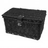 košík na nosič, prútený, 38 x 24 cm, čierny, Mand