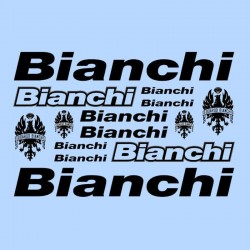 samolepka na bicykel-rámový polep Bianchi čierny