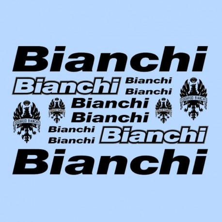 samolepka na bicykel-rámový polep Bianchi čierny