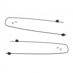 vzpera blatníka, 26-28", drôtová, nastaviteľná, čierna, sada