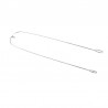 vzpera blatníka, 28", drôtová so skrutkou, strieborná