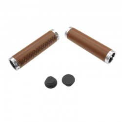 rukoväte Leatherette ProX hnedé, koženka, 130 mm, Lock-On