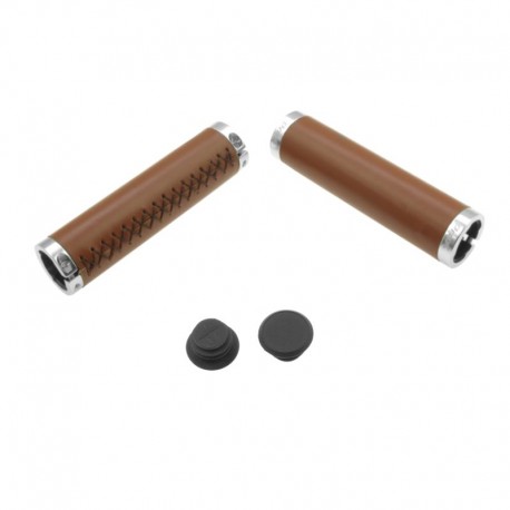 rukoväte Leatherette ProX hnedé, koženka, 130 mm, Lock-On