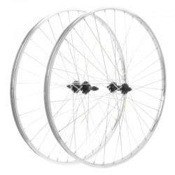 koleso vypletené 27" (630 mm, 36 dier) SET predné+zadné, Speed chróm, viackol.,čierné náb.