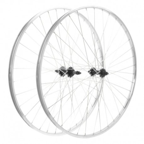 koleso vypletené 27" (630 mm, 36 dier) SET predné+zadné, Speed chróm, viackol.,čierné náb.
