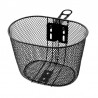 košík na riadidlá, kovový, 24 x 17 cm, čierny, detský