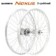 koleso vypletené 20" (406 mm, 28 dier) SET predné+zadné, Remerx RMX AL, Shimano Nexus 3r
