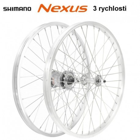 koleso vypletené 26" (590 mm, 36 dier) SET predné+zadné, Remerx RMX AL, Shimano Nexus 3r