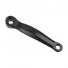 kľuka ľavá, 152 mm, 4hran, čierna, vyhnutá